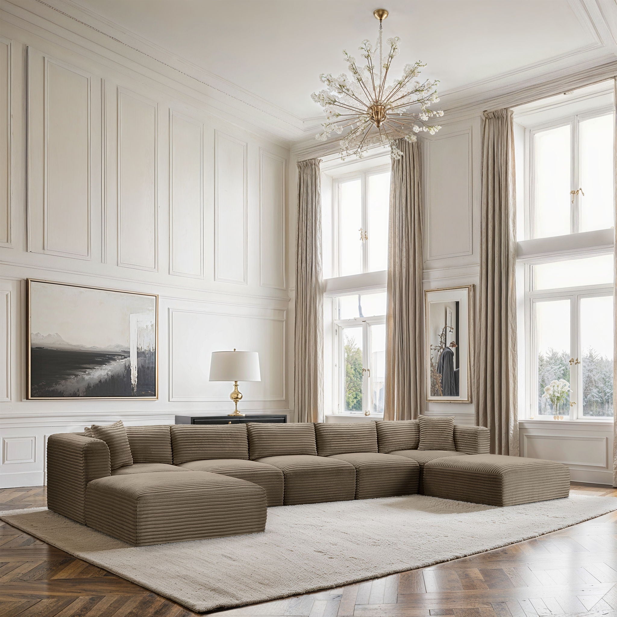Shaggy - Fabric 7 Piece Modular Sectional With 2 Ottomans - Urban Living Furniture (Los Angeles, CA)