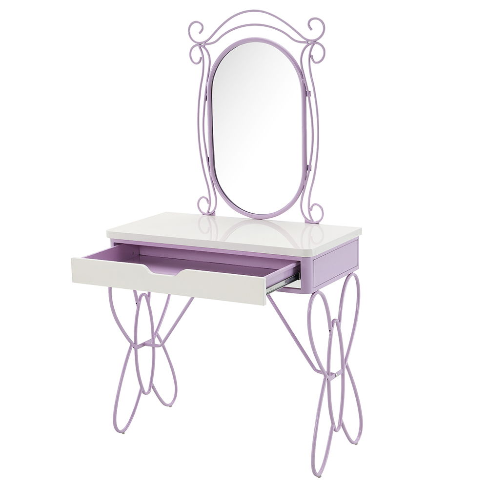 Priya II - Vanity Set - White & Light Purple - Urban Living Furniture (Los Angeles, CA)