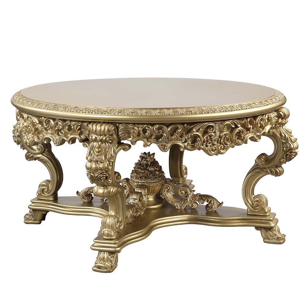 Bernadette - Round Dining Table - Gold - Urban Living Furniture (Los Angeles, CA)