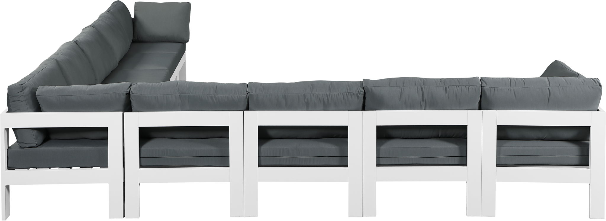 Nizuc - Outdoor Patio 9 Piece Modular Sectional With White Frame - Urban Living Furniture (Los Angeles, CA)