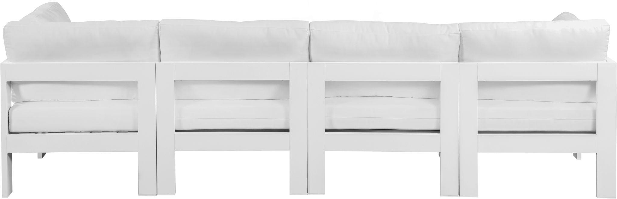Nizuc - Outdoor Patio 4 Seat Modular Sofa With White Frame - Urban Living Furniture (Los Angeles, CA)