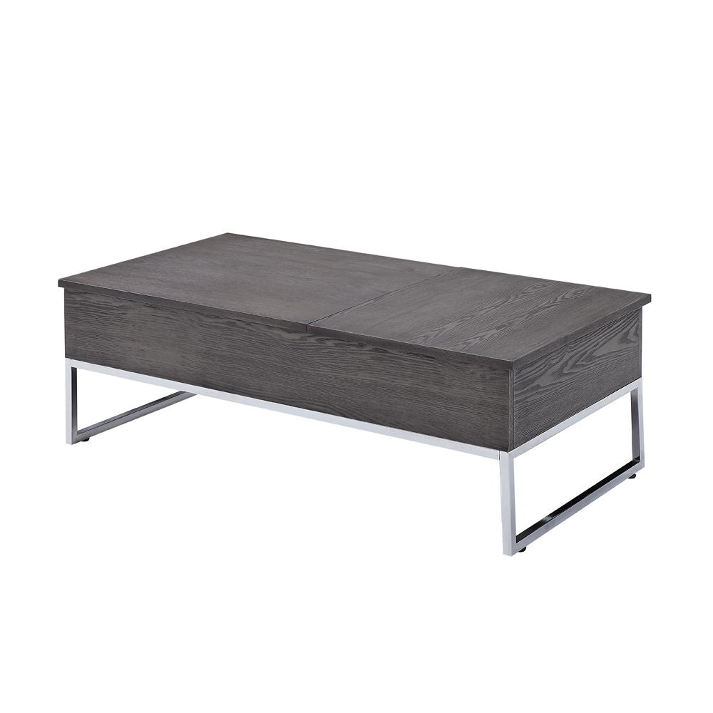 Iban - Coffee Table With Lift Top - Gray Oak & Chrome - Urban Living Furniture (Los Angeles, CA)