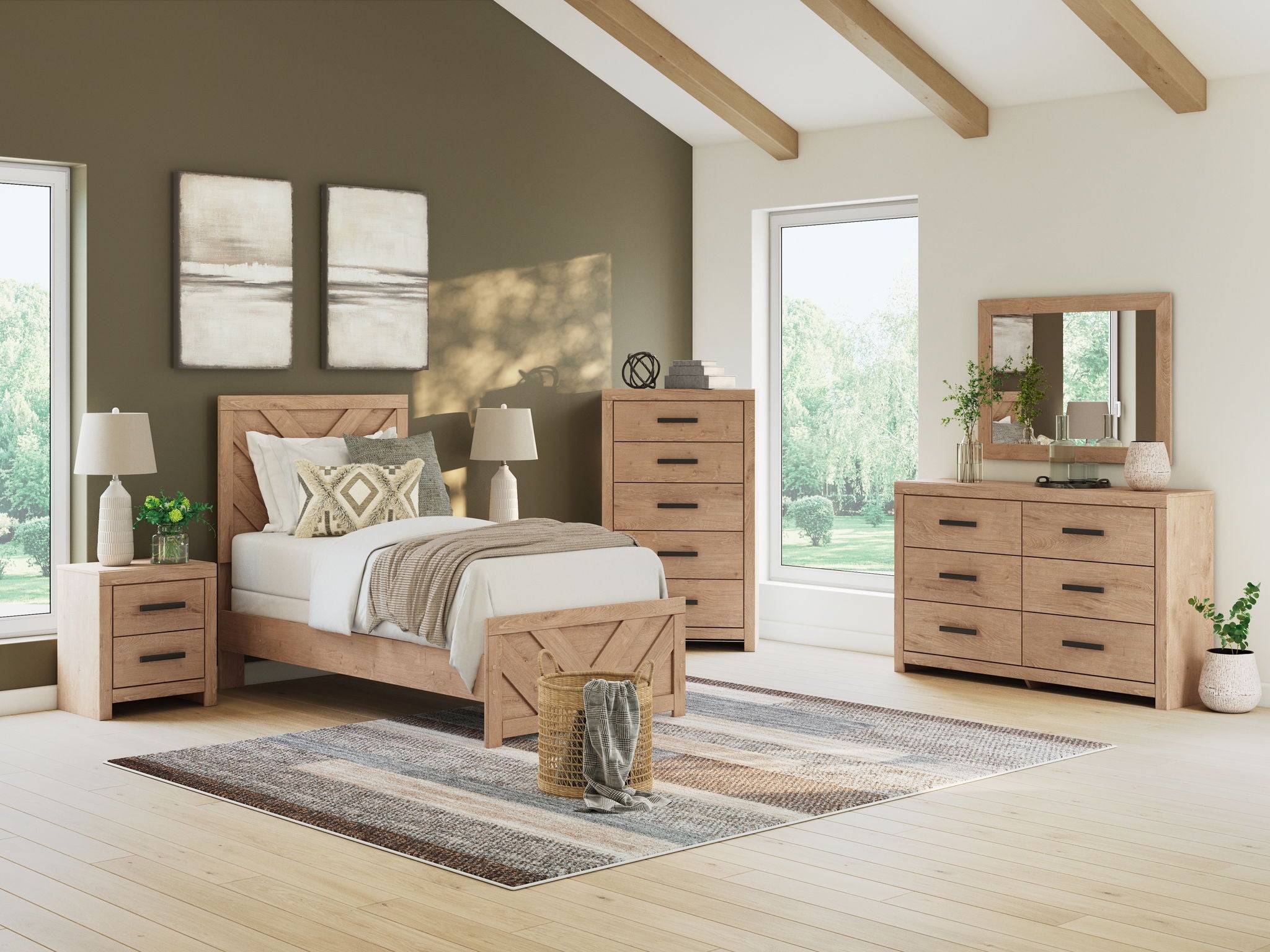 Sanginlane - Panel Bedroom Set - Urban Living Furniture (Los Angeles, CA)