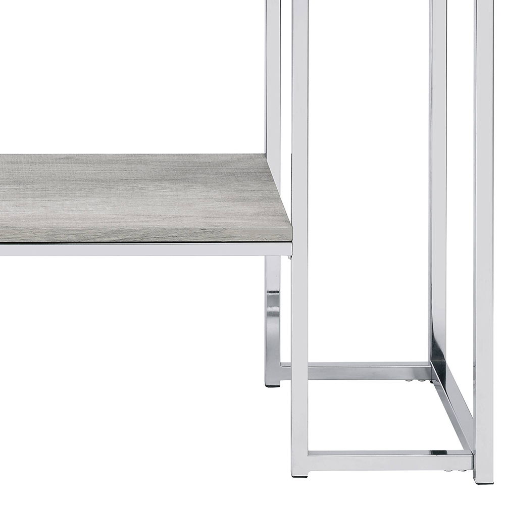 Chafik - Sofa Table - Natural Oak & Chrome - Urban Living Furniture (Los Angeles, CA)