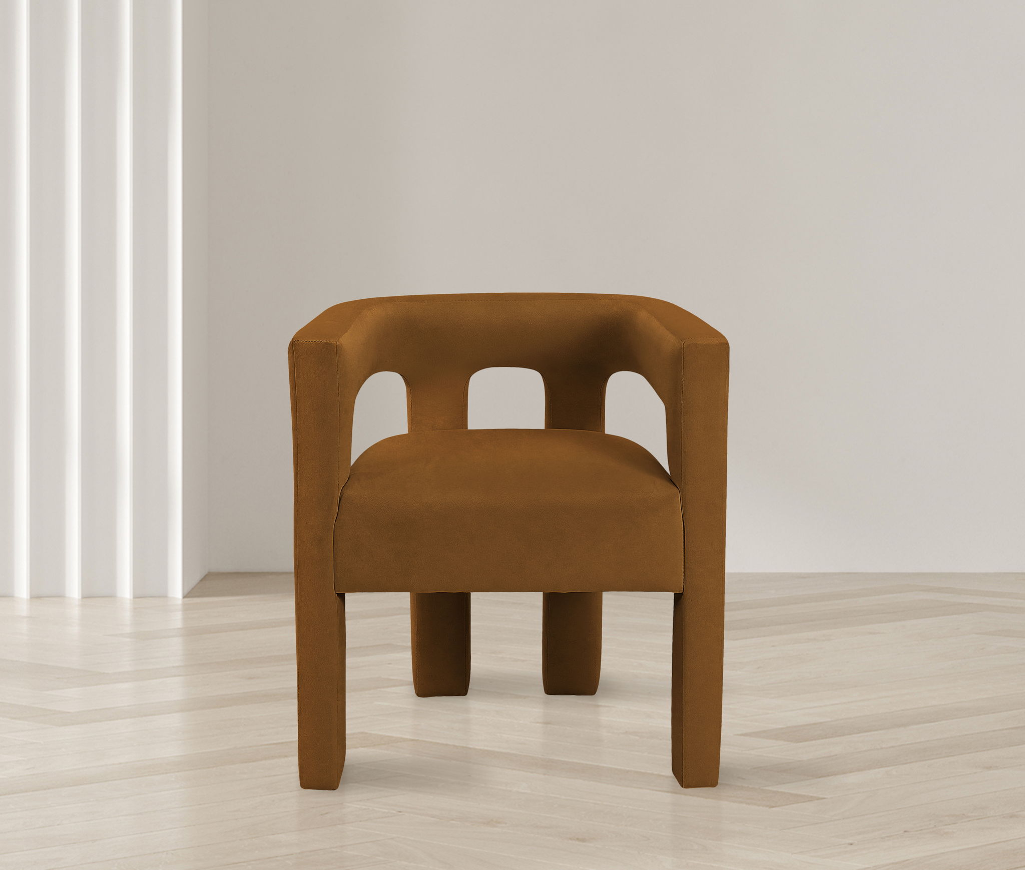 Athena - Velvet Dining Chair - Saddle - Urban Living Furniture (Los Angeles, CA)