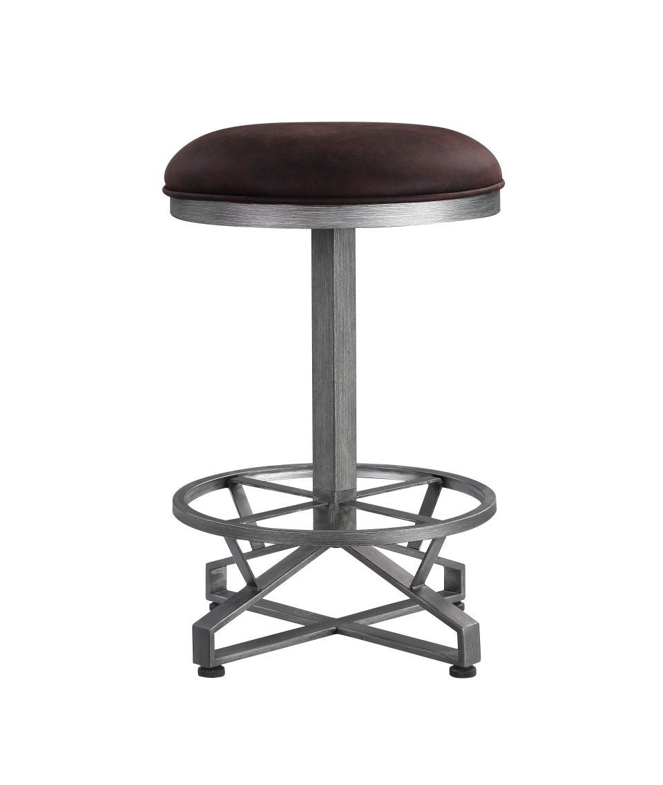 Evangeline - Counter Height Stool (Set of 2) - Rustic Brown Fabric & Black - Urban Living Furniture (Los Angeles, CA)