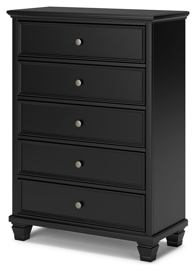 Lanolee - Black - Five Drawer Chest - Urban Living Furniture (Los Angeles, CA)