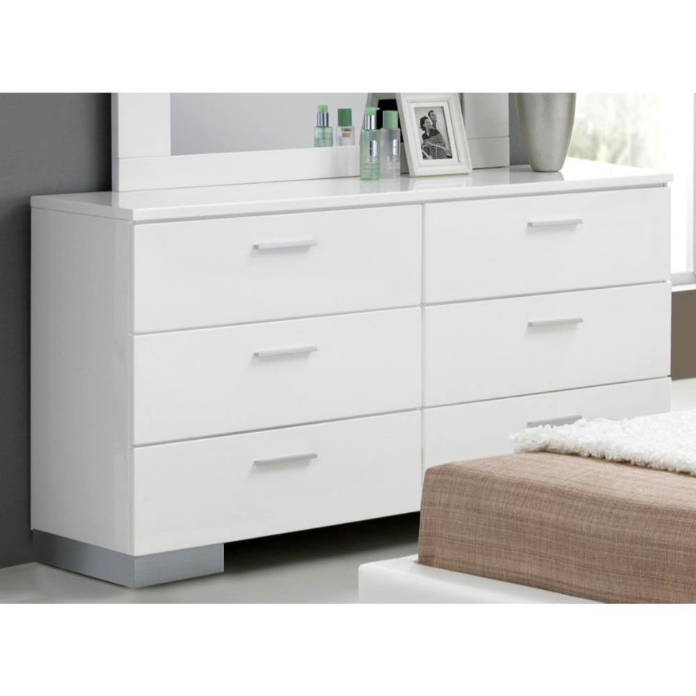 Lorimar - Dresser - White & Chrome Leg - Urban Living Furniture (Los Angeles, CA)