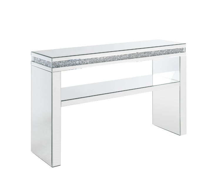 Noralie - 32" Sofa Table - Mirrored & Faux Diamonds - Urban Living Furniture (Los Angeles, CA)