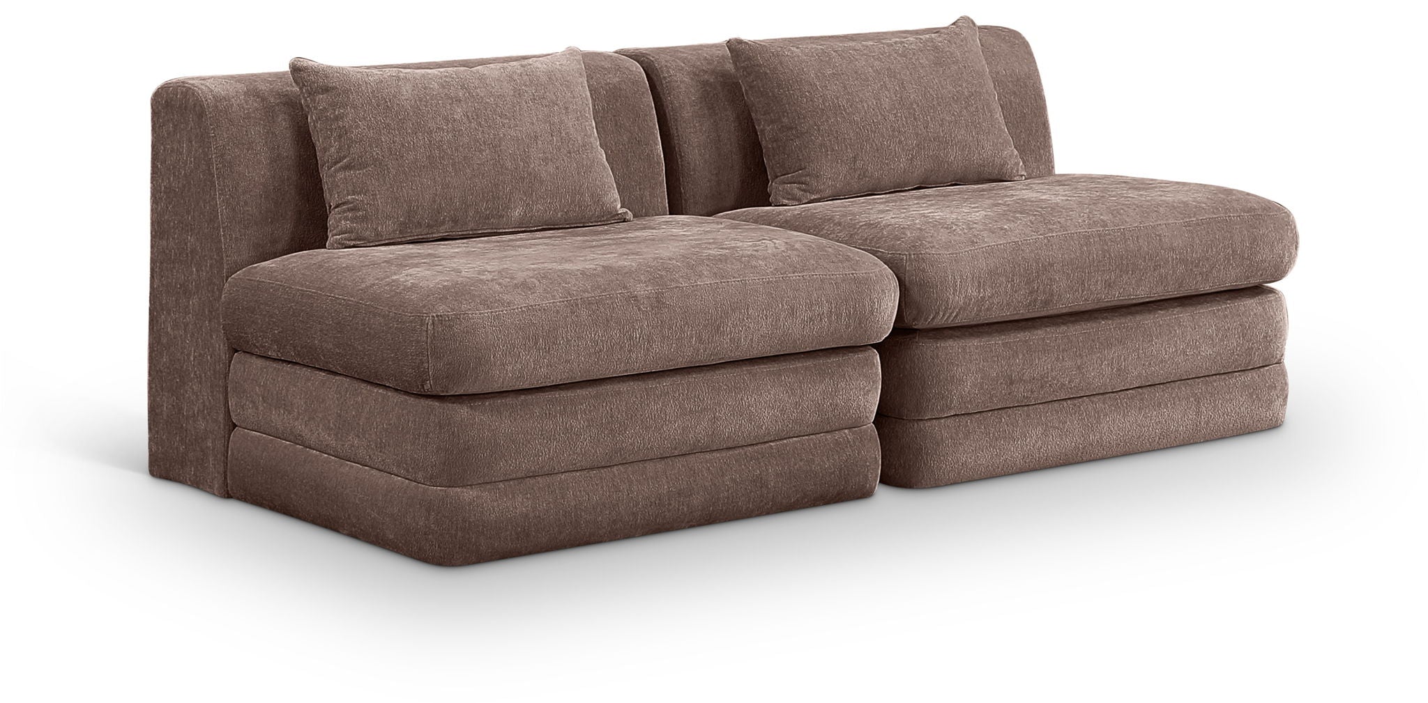 Stellar - 2 Piece 76" Upholstered Modular Armless Loveseat - Urban Living Furniture (Los Angeles, CA)