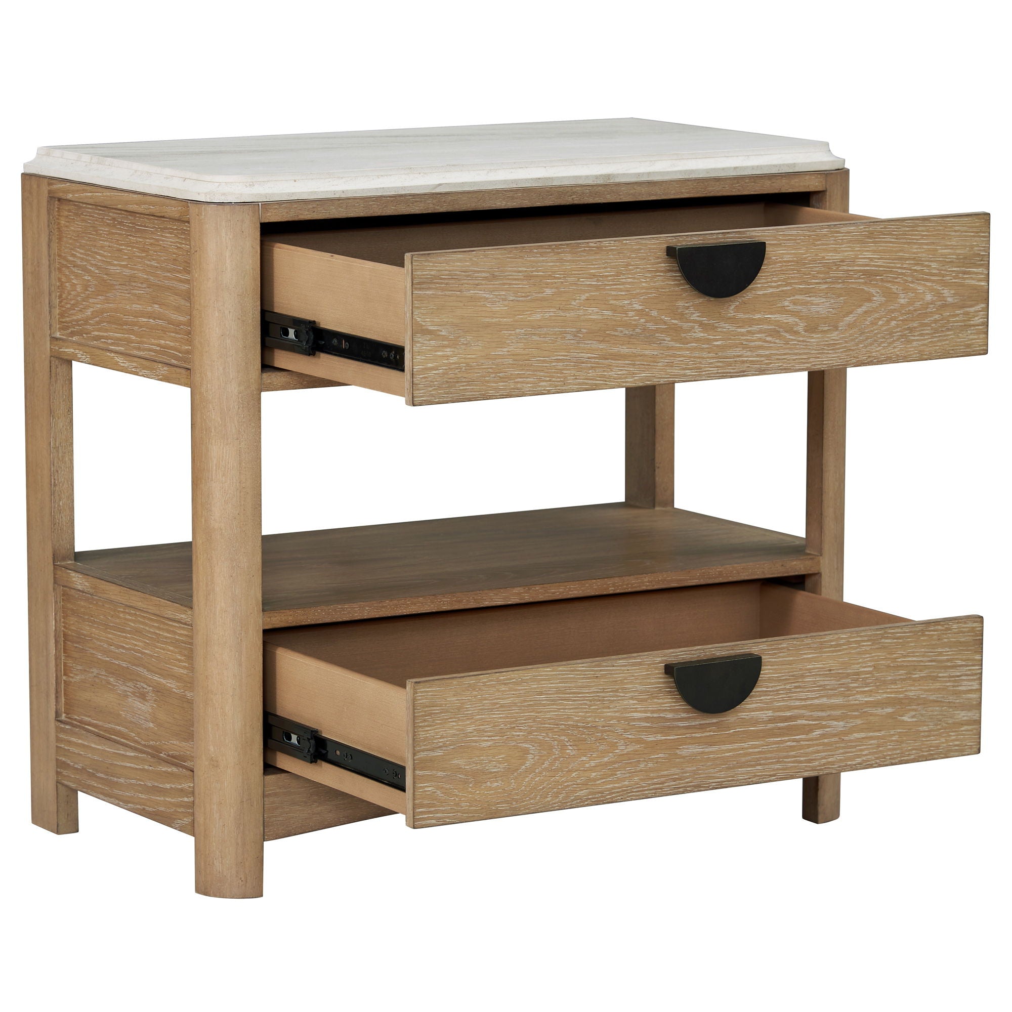 Escape - Bedroom 2 Drawer Nightstand - Glazed Natural Oak - Urban Living Furniture (Los Angeles, CA)