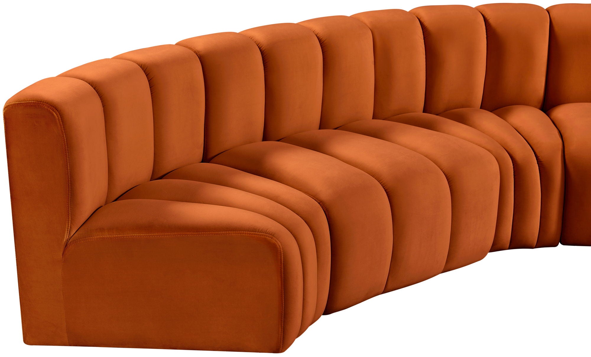 Arc - Velvet 7 Piece U-Shaped Modular Sofa
