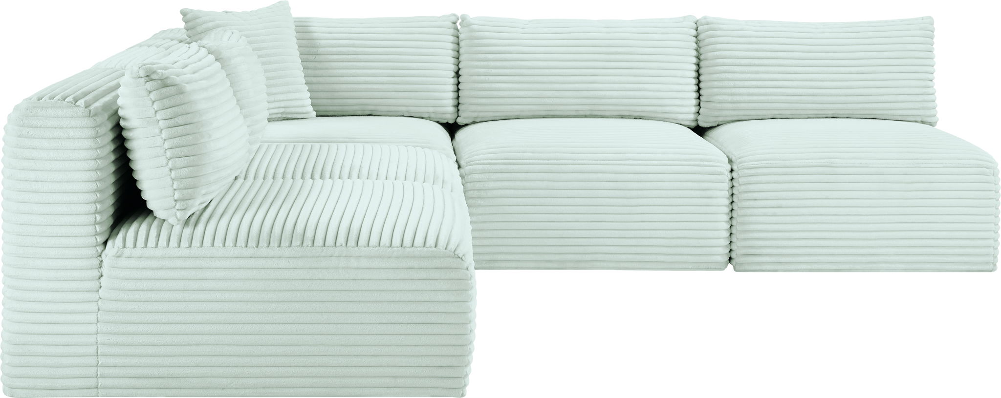 Shaggy - 5 Piece Modular Corner Armless Sectional