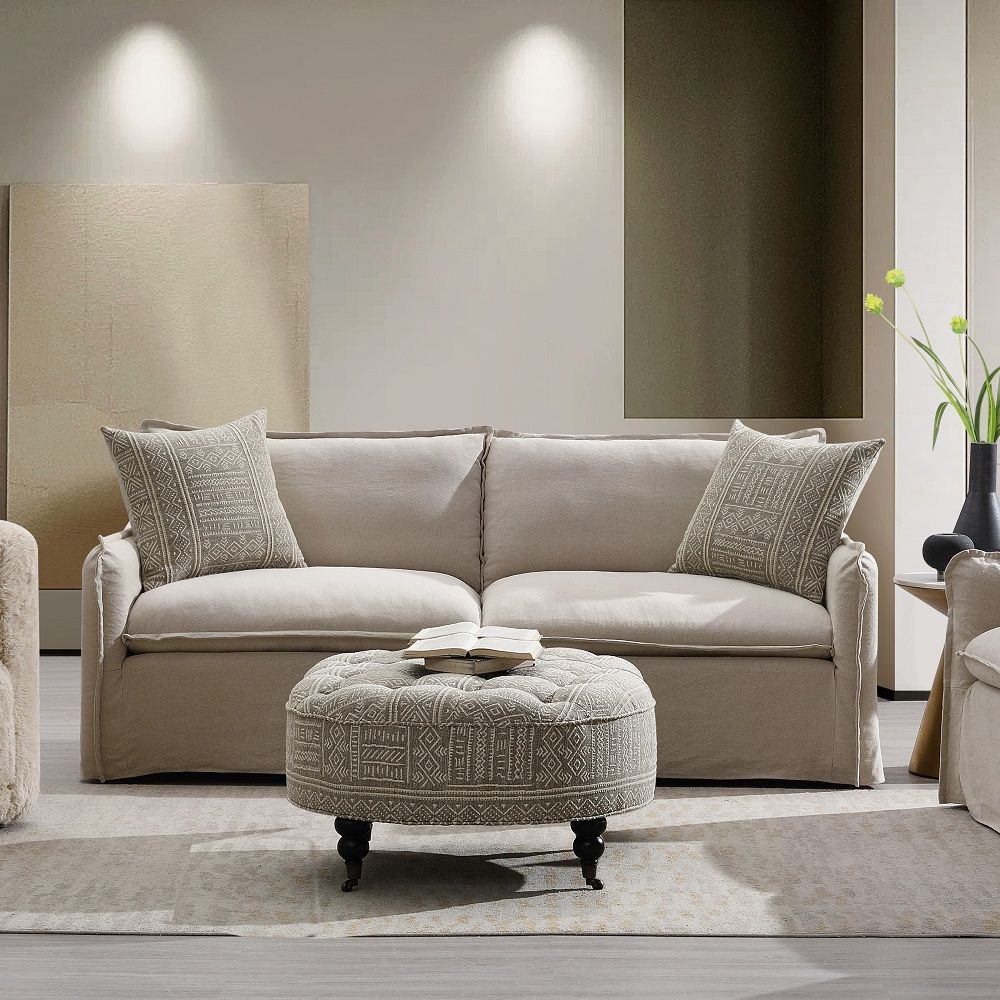 Upendo - Sofa With 2 Pillows - Beige Linen - Urban Living Furniture (Los Angeles, CA)