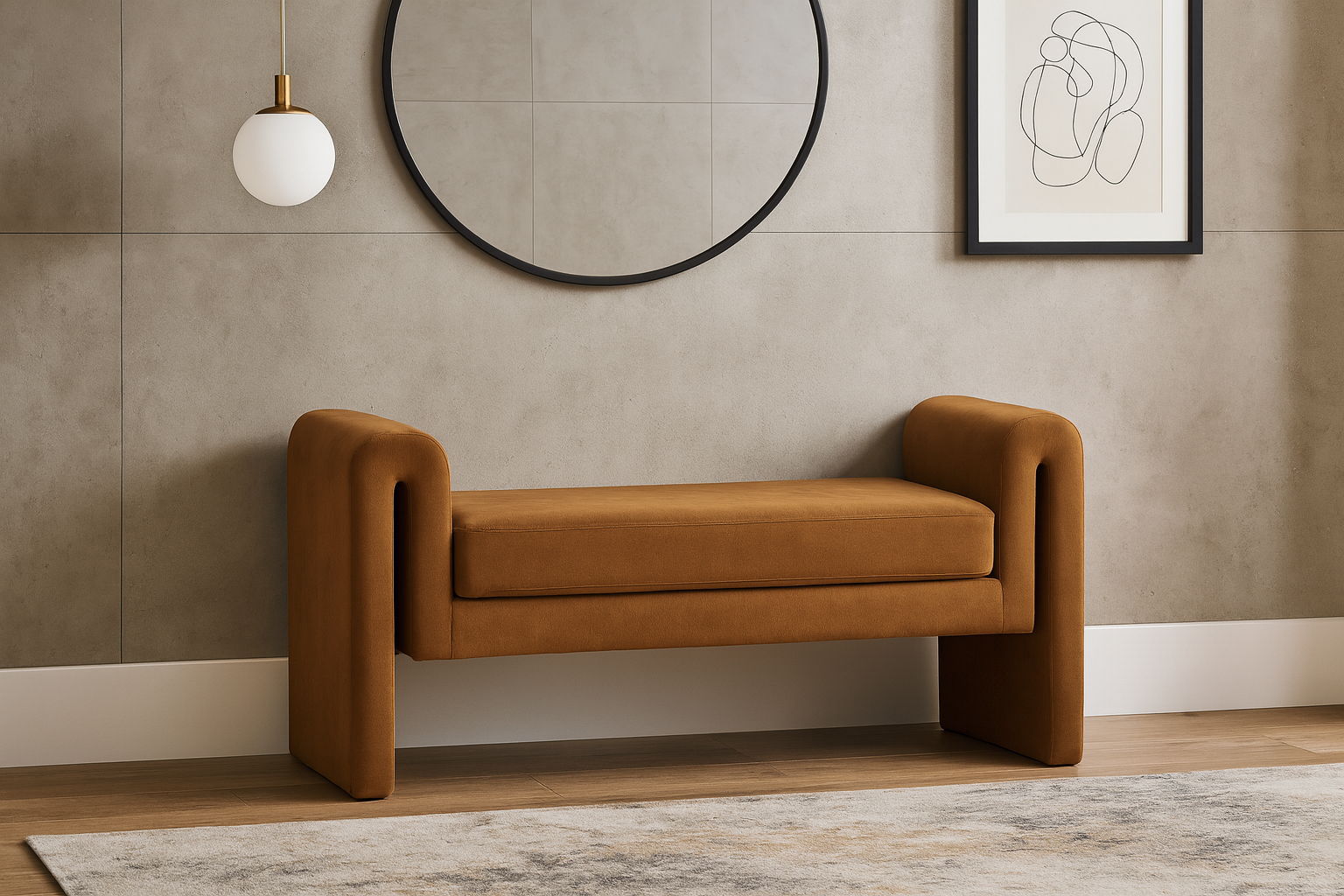 Sloan - Velvet Bench