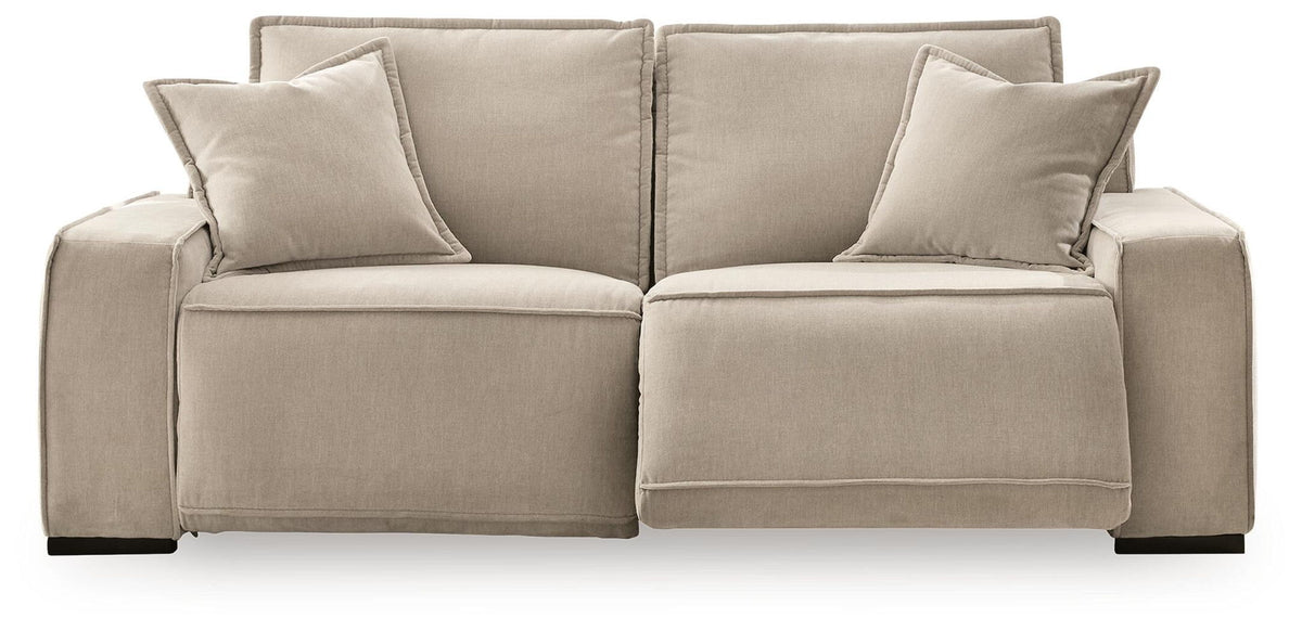 Carceri - 2-Piece Power Reclining Sectional Loveseat - Cashmere