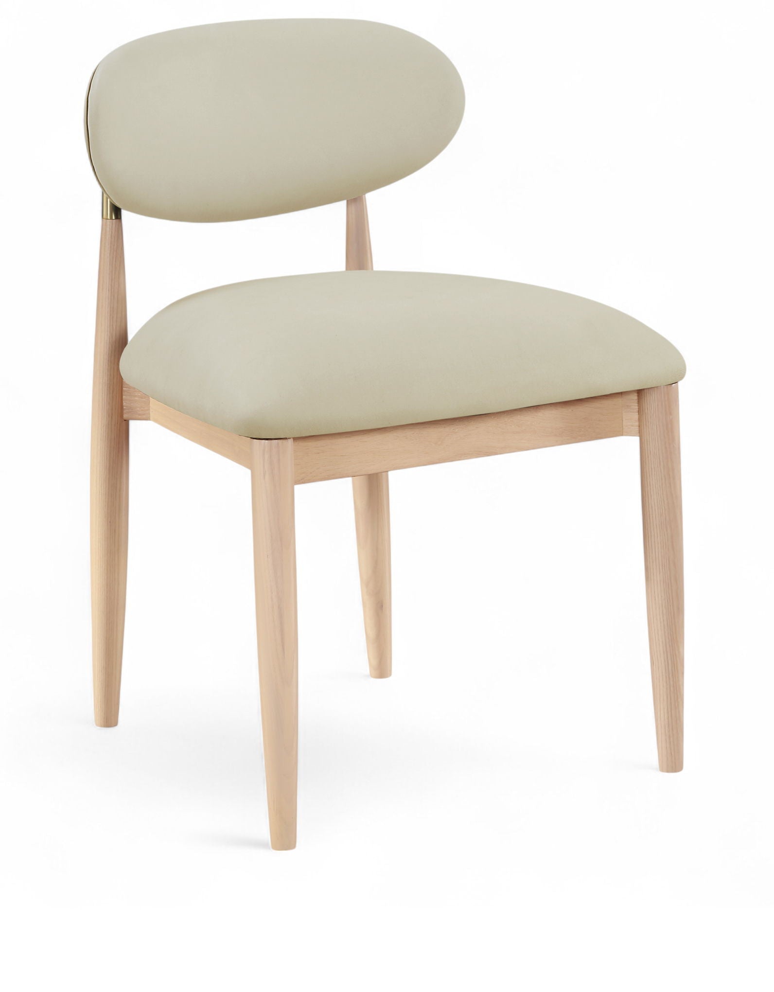 Riccio - Faux Leather Dining Side Chair (Set of 2) - Natural Frame - Urban Living Furniture (Los Angeles, CA)