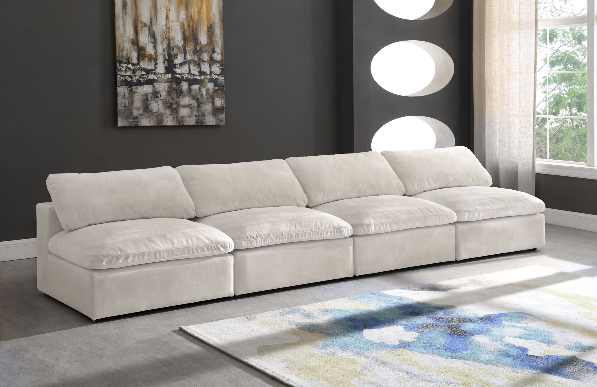 Cozy - Modular Armless 4 Seat Sofa - Urban Living Furniture (Los Angeles, CA)