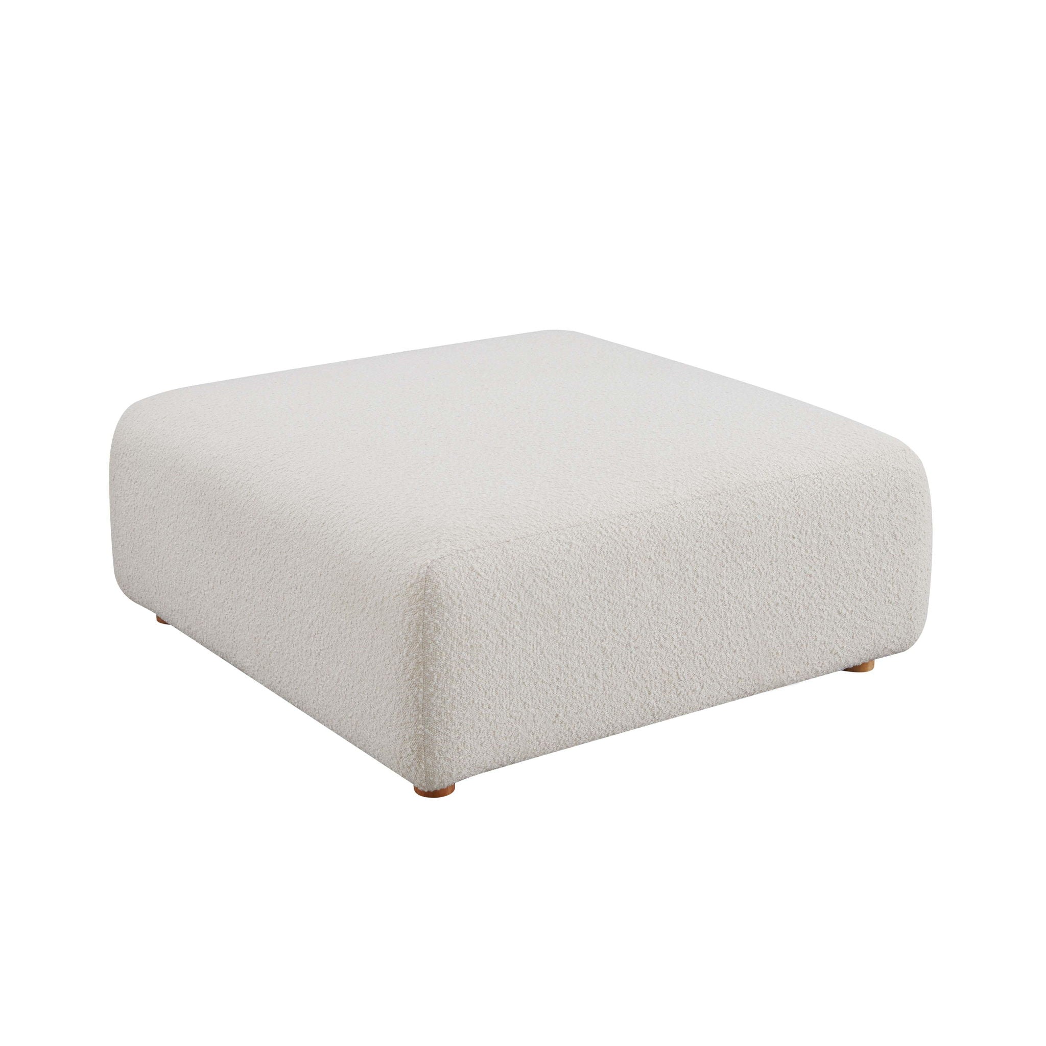 Hangover - Boucle Ottoman - Cream - Urban Living Furniture (Los Angeles, CA)