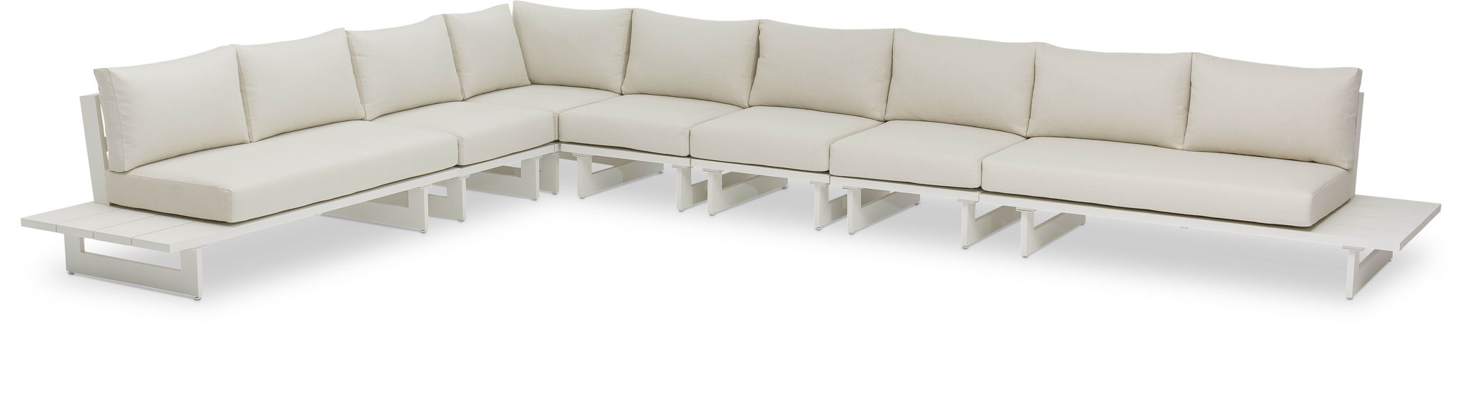 Maldives - 7 Piece Water Resistant Outdoor Patio Modular Sectional With White Base - Urban Living Furniture (Los Angeles, CA)