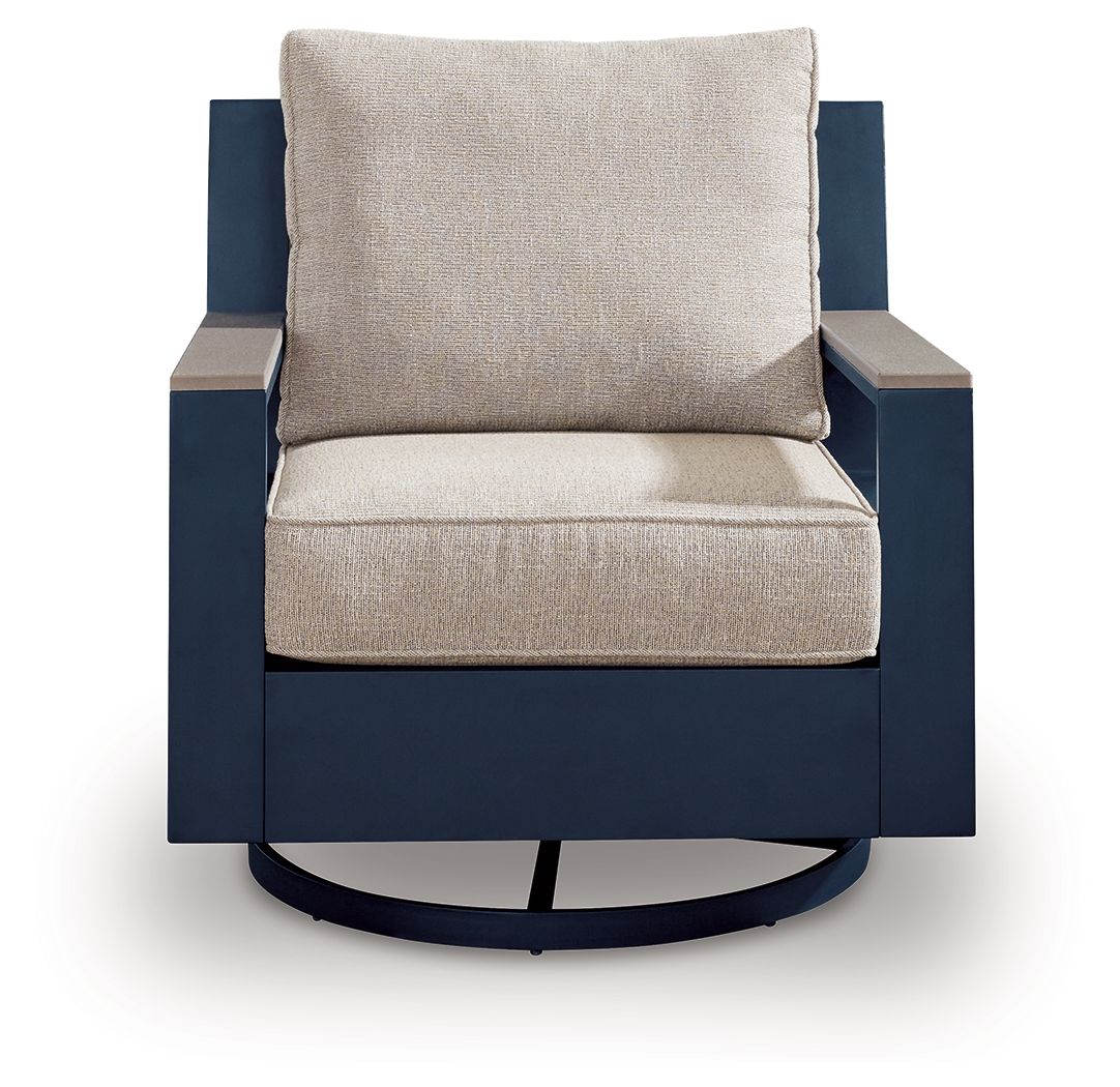 East Beach - Swivel Glider Chair With Cushion - Blue - Urban Living Furniture (Los Angeles, CA)