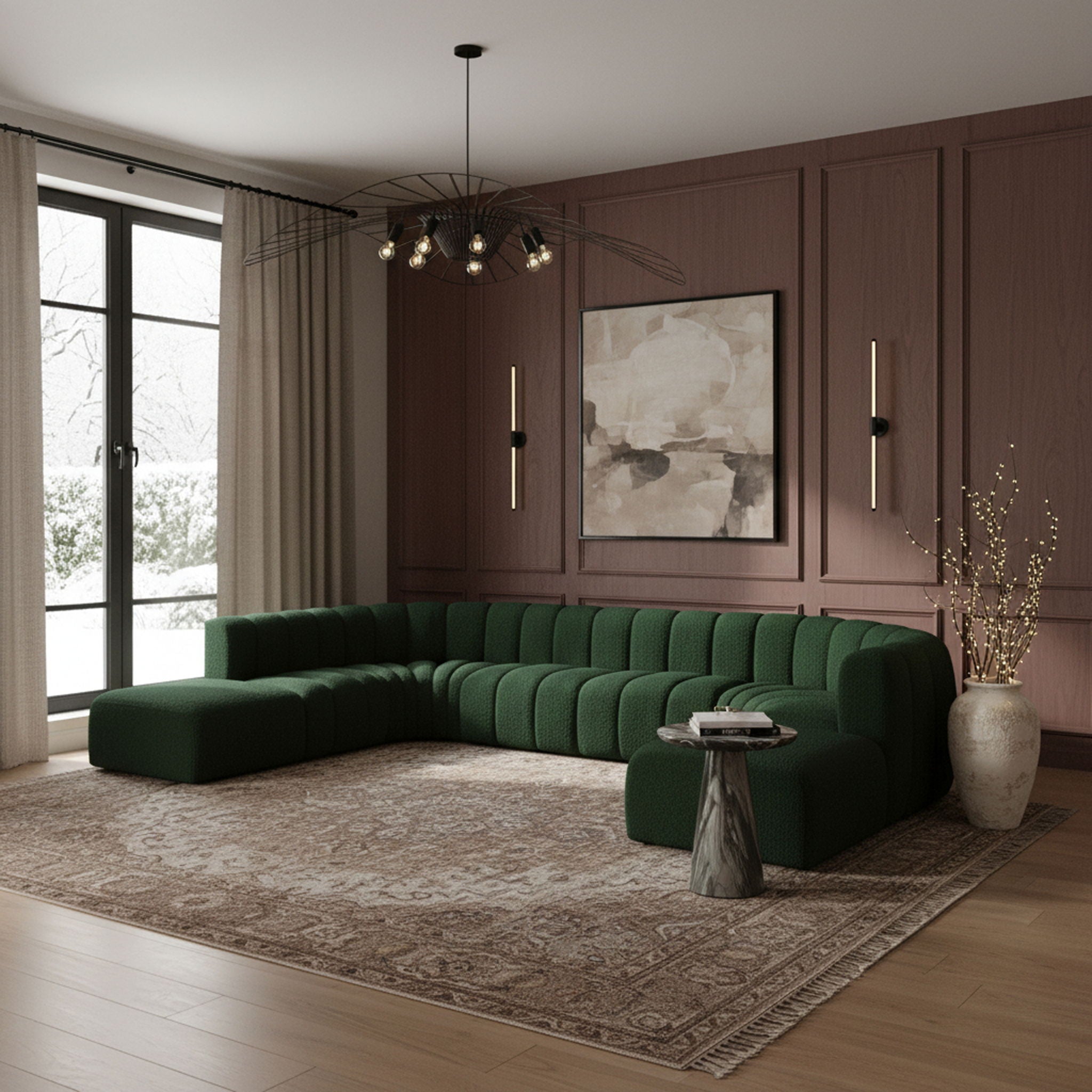 Arc - Boucle Fabric Modular Sectional - Urban Living Furniture (Los Angeles, CA)