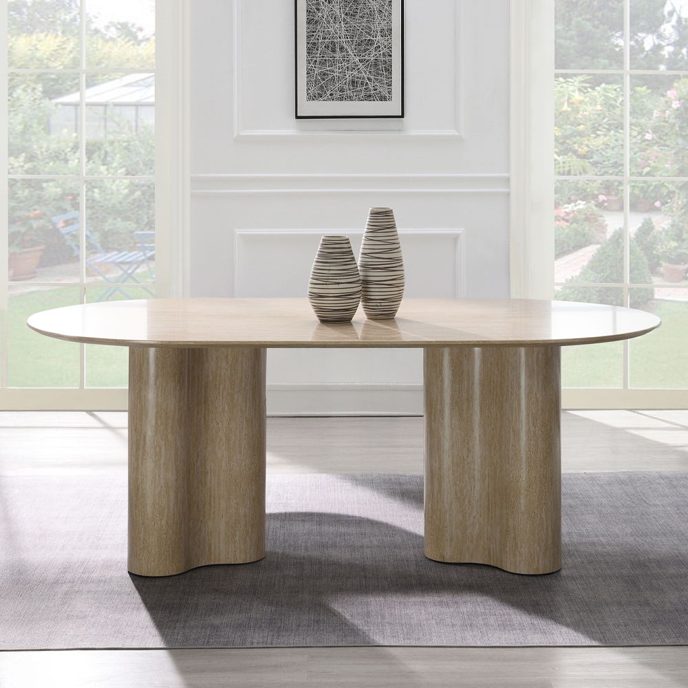 Jirina - Dining Table - Travertine Pattern - Urban Living Furniture (Los Angeles, CA)