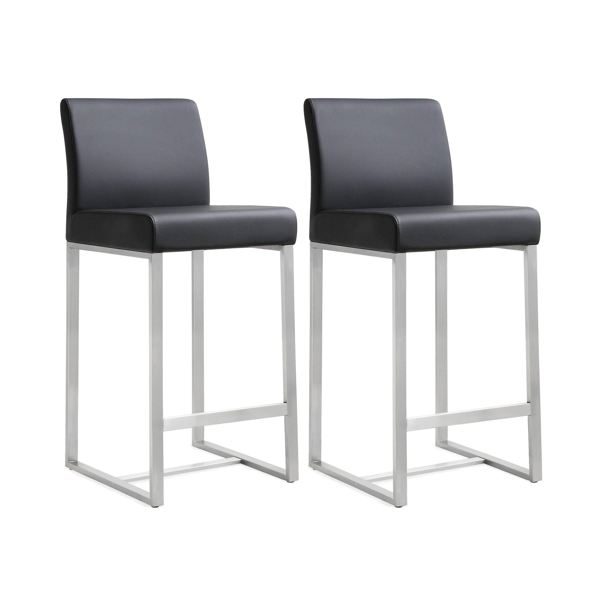 Denmark - Stainless Steel Counter Stool (Set of 2) - Urban Living Furniture (Los Angeles, CA)