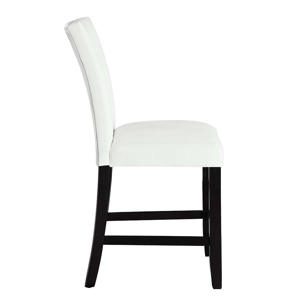 Hussein - Counter Height Chair (Set of 2) - White Synthetic Leather & Black - Urban Living Furniture (Los Angeles, CA)