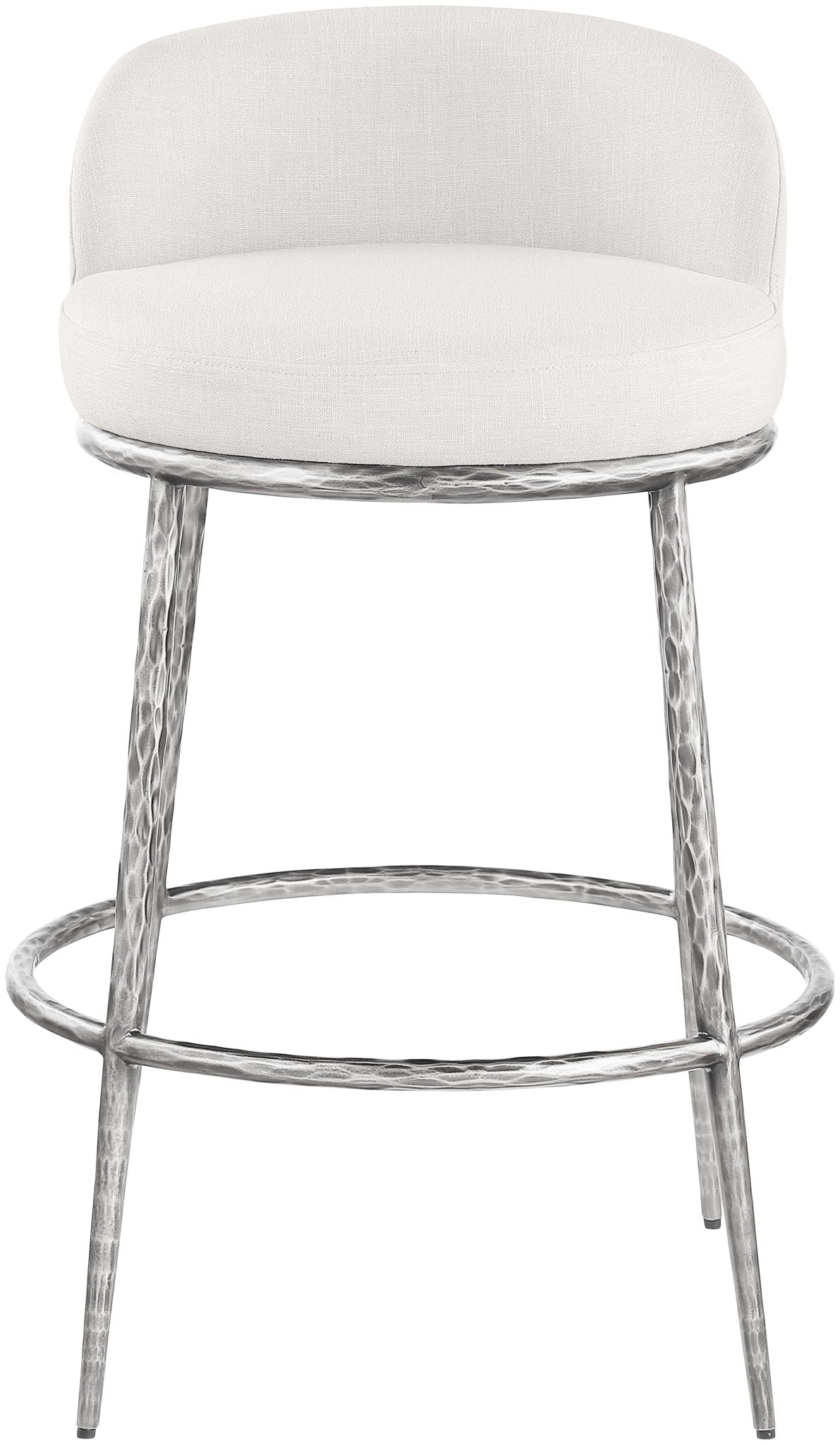 Ferro - Performance Fabric Upholstered Bar Stool - Antique Silver - Urban Living Furniture (Los Angeles, CA)