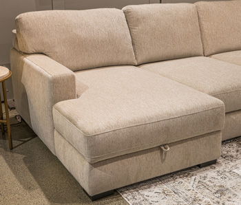 Stringer - LAF Corner Chaise With Storage - Sand