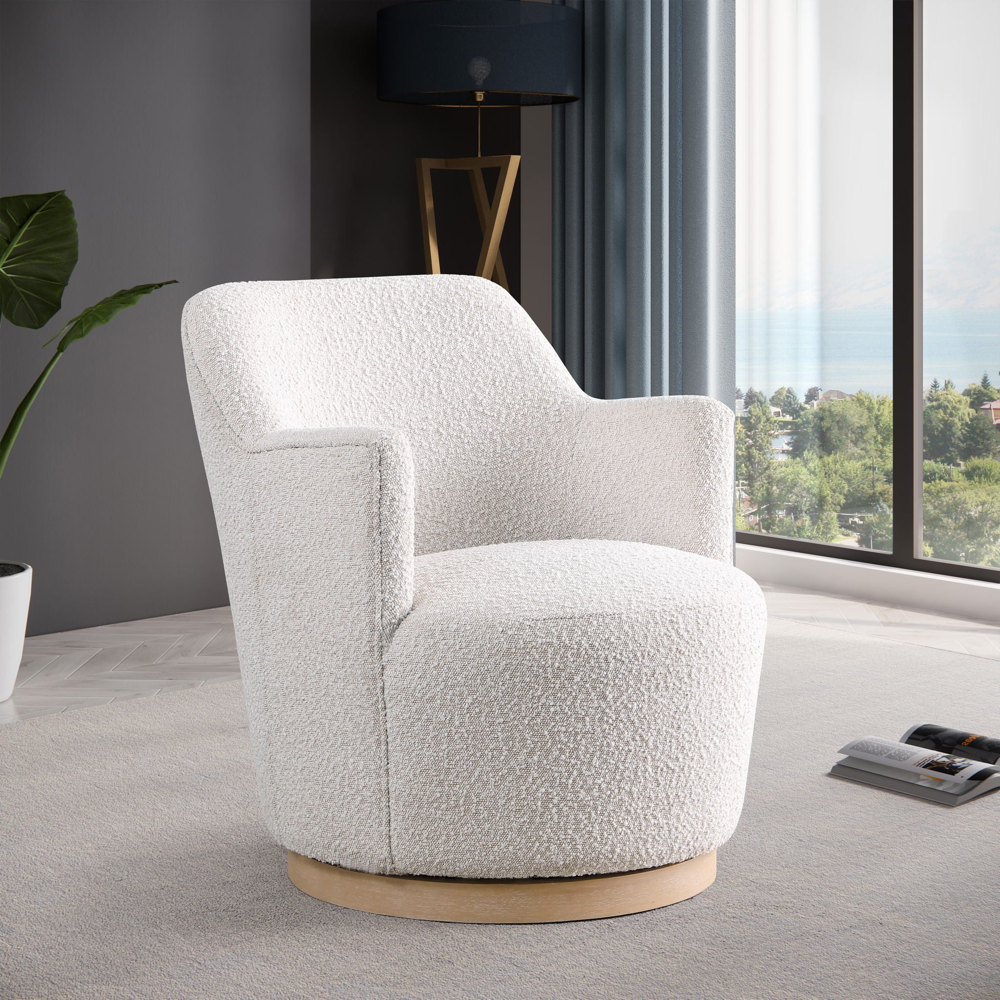 Clarita - Boucle Swivel Accent Chair - Urban Living Furniture (Los Angeles, CA)