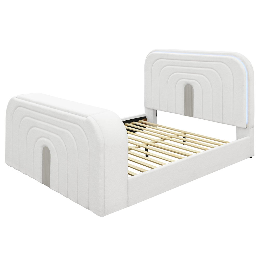 Shelyn - Bed With LED, TV Cabinet, Fireplace & Bluetooth - Urban Living Furniture (Los Angeles, CA)