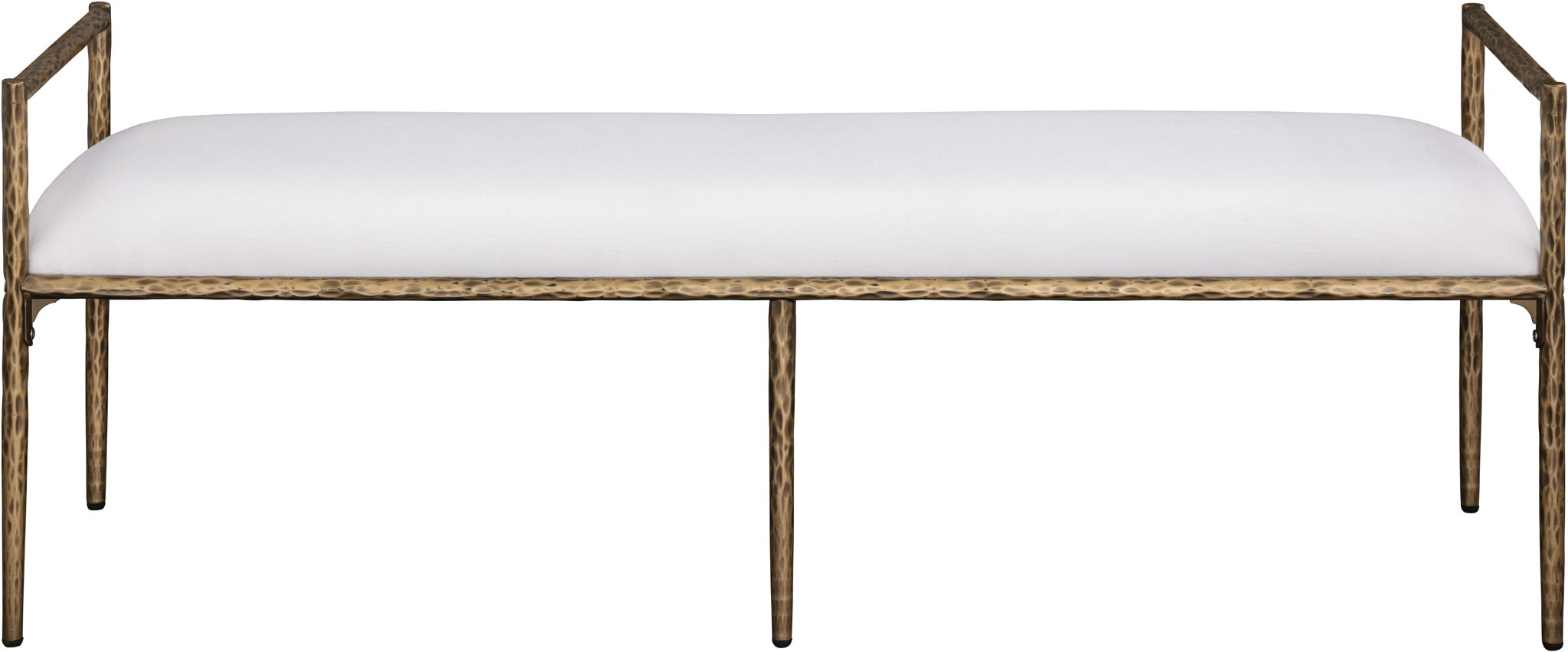 Axis - Linen Textured Cream Fabric Upholstered Bench - Urban Living Furniture (Los Angeles, CA)