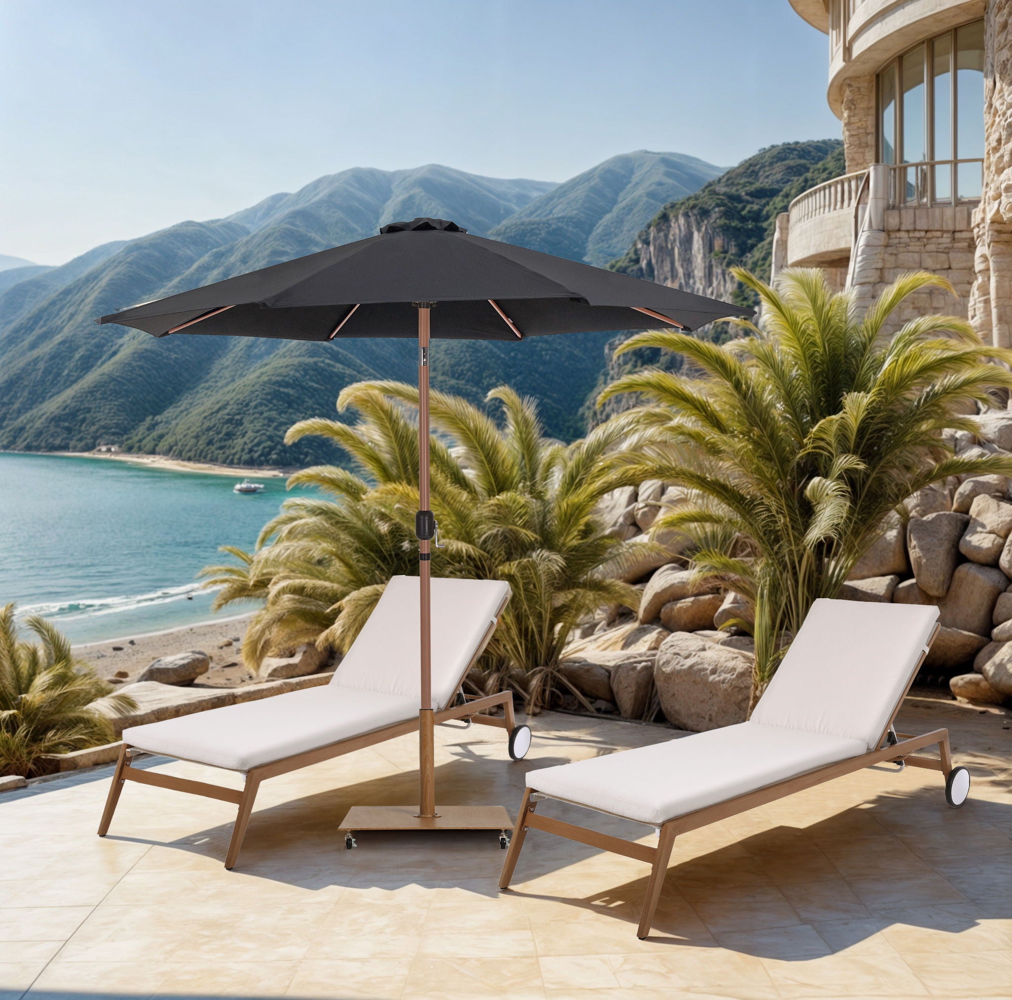 Fiji - Patio Umbrella With Teak Pole - Urban Living Furniture (Los Angeles, CA)