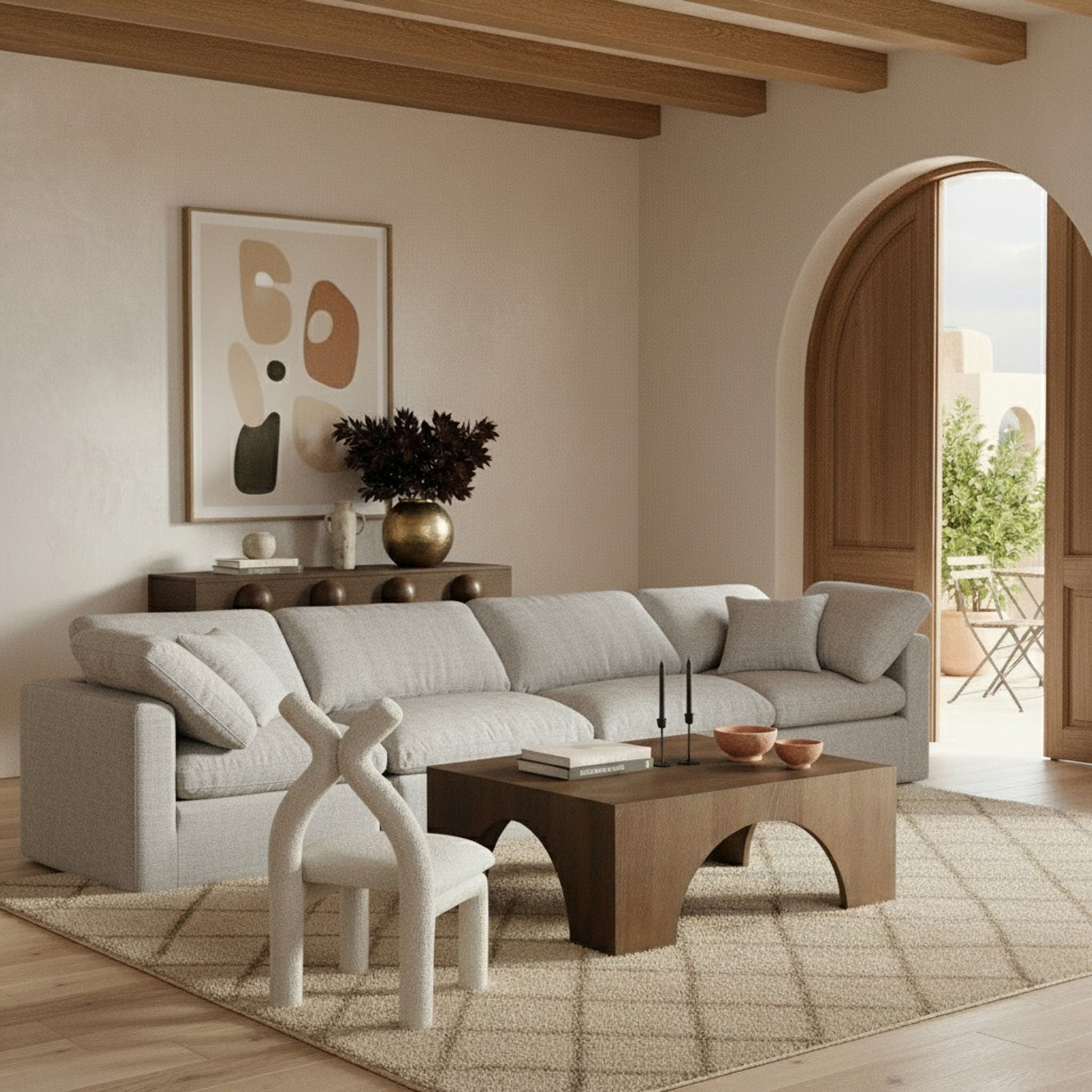 Indulge - Linen 4 Seat Modular Sofa - Urban Living Furniture (Los Angeles, CA)