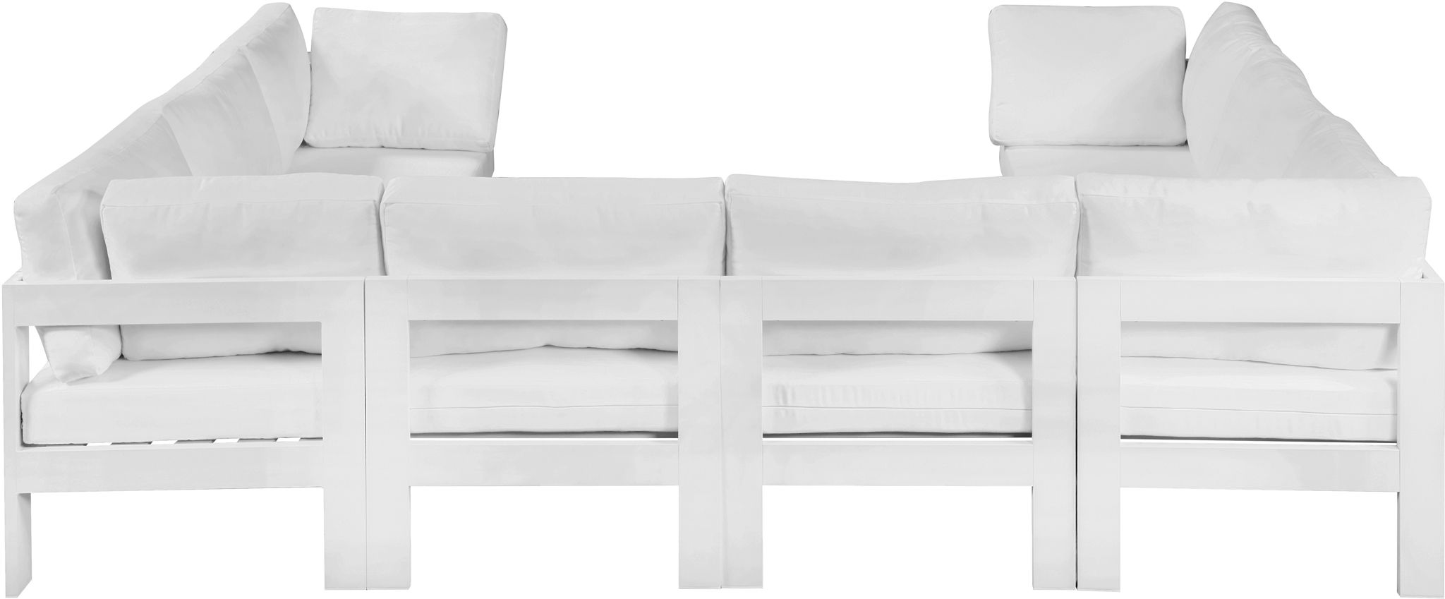 Nizuc - Outdoor Patio 8 Piece Modular Sectional With White Frame - Urban Living Furniture (Los Angeles, CA)