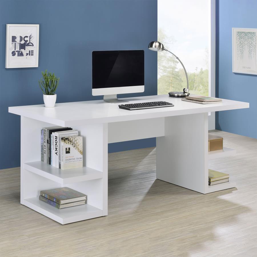 Alice - 4-Shelf Engineered Wood Writing Desk - White - Urban Living Furniture (Los Angeles, CA)