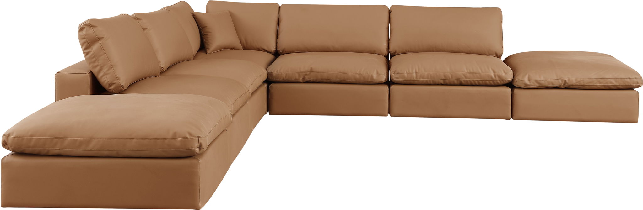 Comfy - 7 Piece Faux Leather Modular Corner Sectional - Urban Living Furniture (Los Angeles, CA)