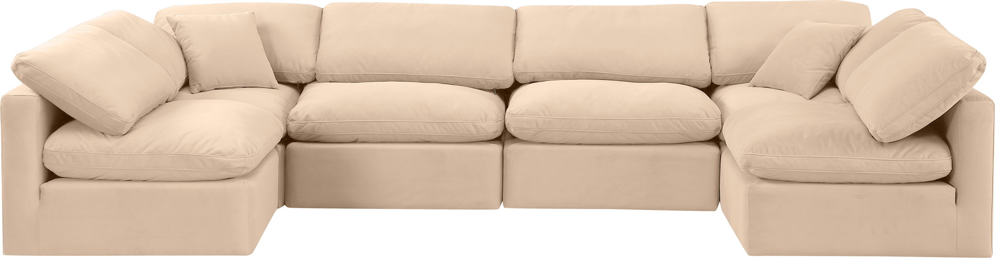 Indulge - Velvet 6 Piece Modular U-Shaped Sectional - Urban Living Furniture (Los Angeles, CA)