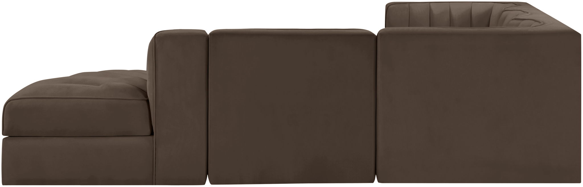 Rummi - Velvet Performance Fabric Upholstered 5 Piece Modular Sectional - Urban Living Furniture (Los Angeles, CA)