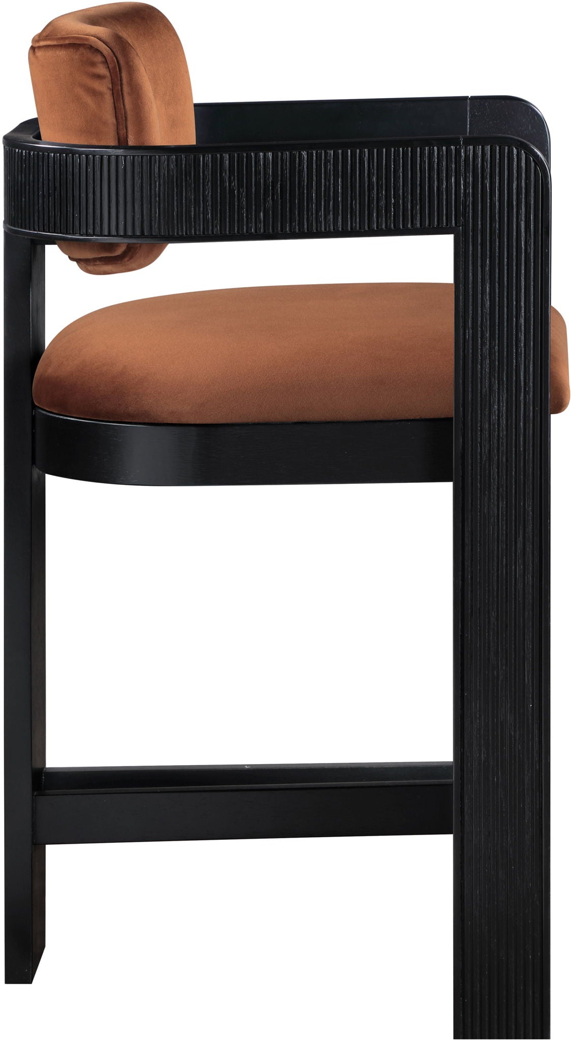 Sacha - Velvet Stool With Black Base - Urban Living Furniture (Los Angeles, CA)
