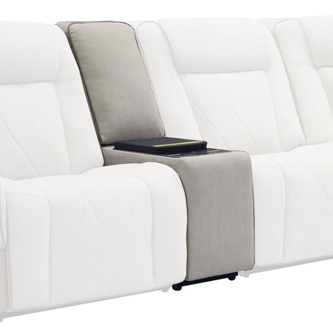 Ian - Console With Beverage Chiller - Luxe Mocha