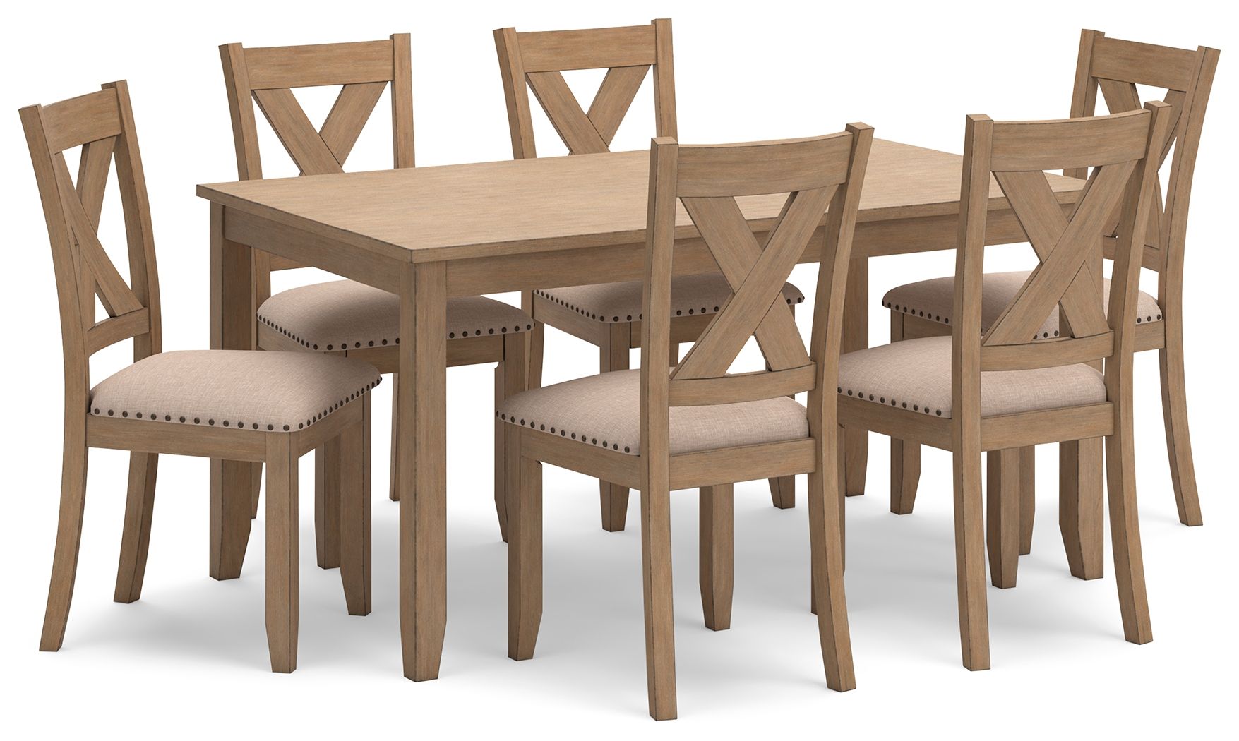 Sanbriar - Light Brown - RECT DRM Table Set (Set of 7) - Urban Living Furniture (Los Angeles, CA)