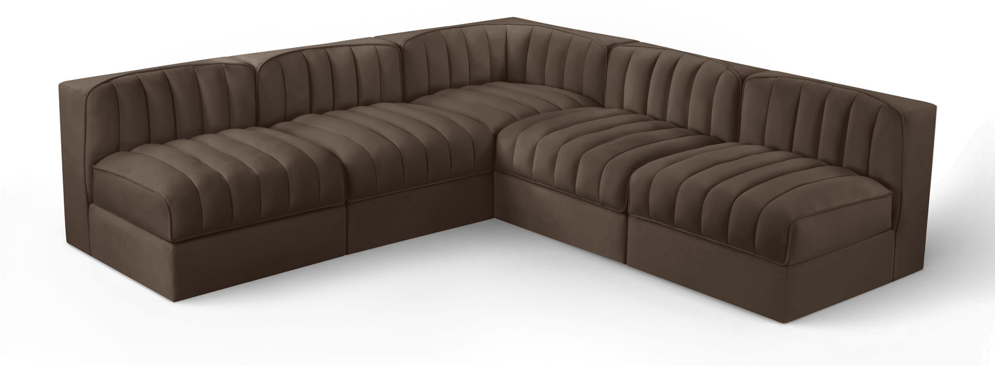 Rummi - Armless Velvet Performance Fabric Upholstered 5 Piece Modular Sectional - Urban Living Furniture (Los Angeles, CA)
