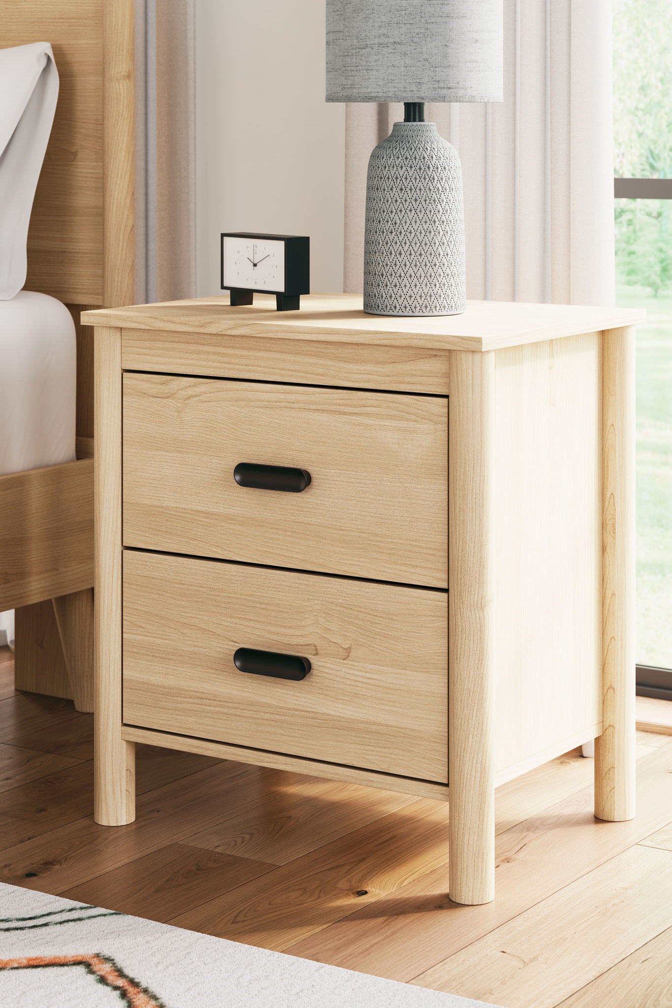 Cabinella - Tan - Two Drawer Night Stand - Urban Living Furniture (Los Angeles, CA)
