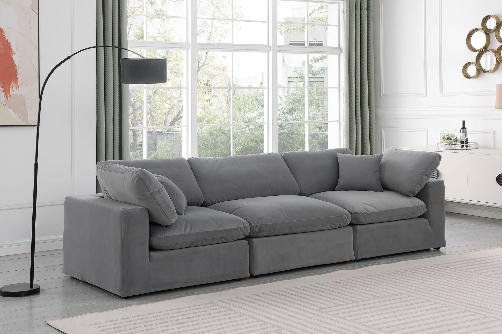Comfy - Velvet Modular Sofa 3 Seats - Urban Living Furniture (Los Angeles, CA)