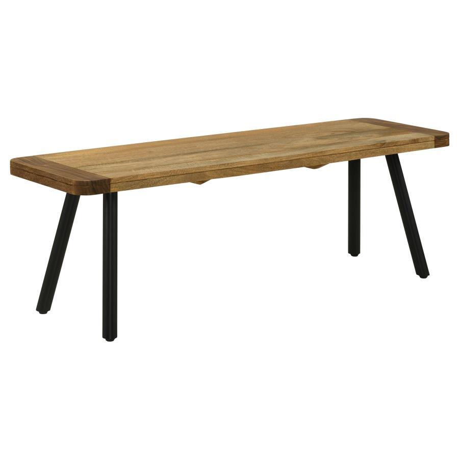 Maverick - Wood Dining Bench - Natural Mango And Black - Urban Living Furniture (Los Angeles, CA)