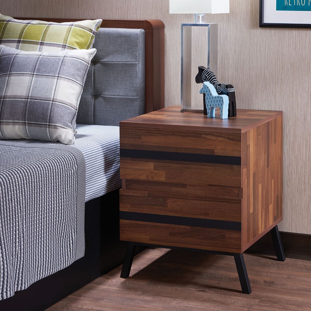 Karine - Accent Table - Walnut & Black - Urban Living Furniture (Los Angeles, CA)