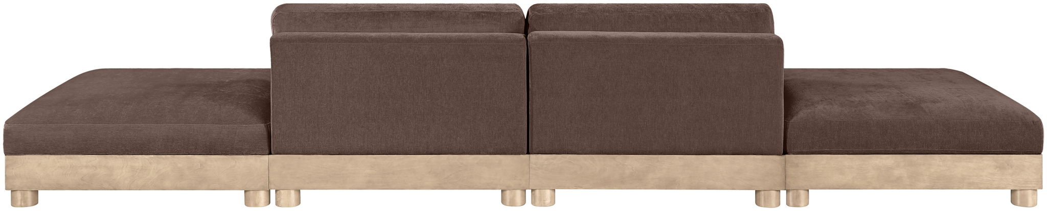 Turin - Chenille Fabric Upholstered Modular Sectional - Brown
